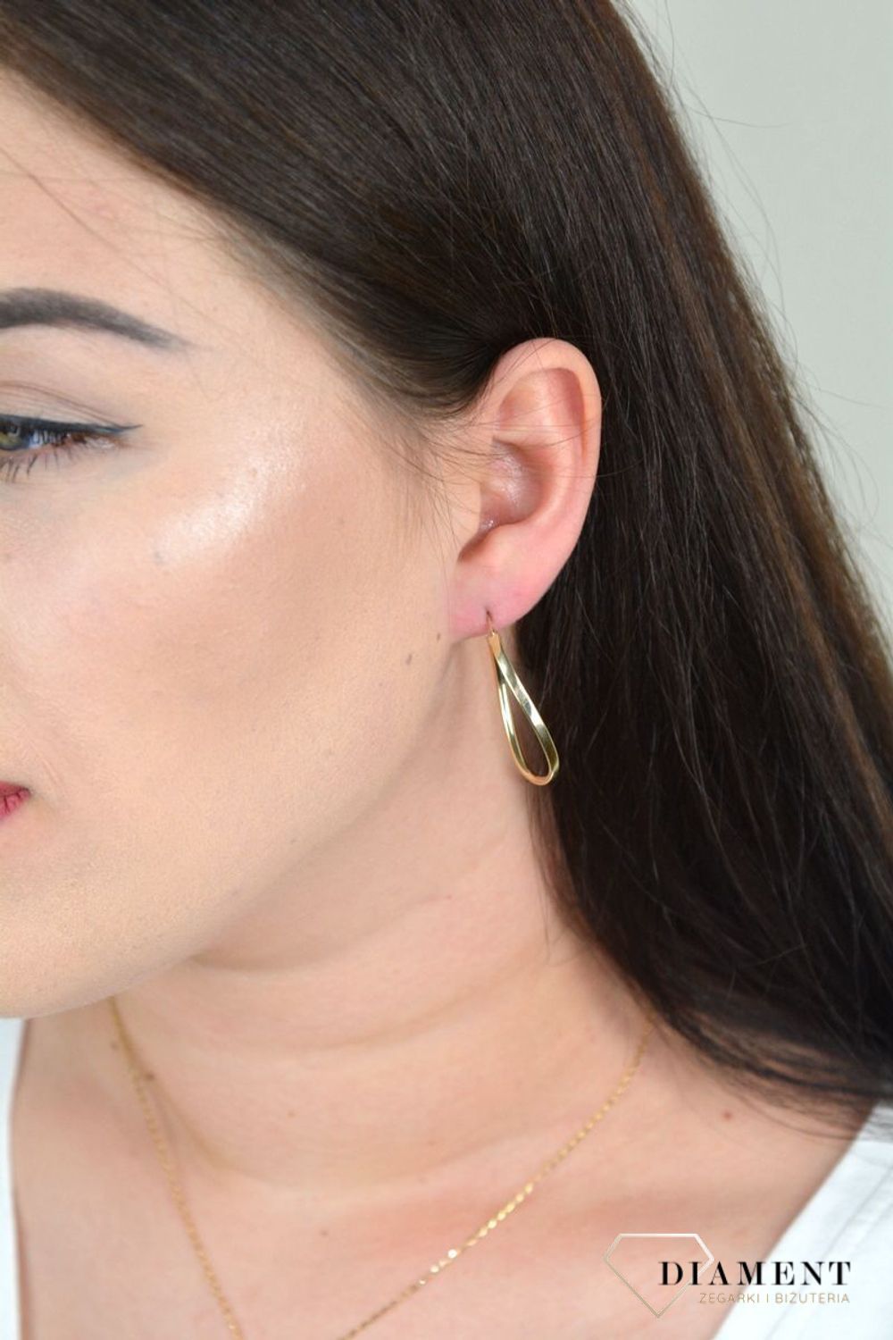 Złote kolczyki Falisty owal KL 8209B.jpg